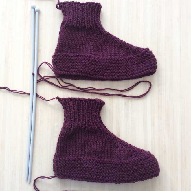 TUTO CHAUSSON CHAUSSETTE ADULTE AU TRICOT adult tutorial slipper