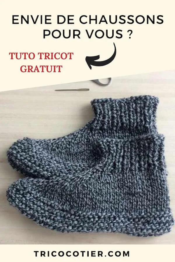 Comment tricoter des chaussons pour adultes. Tuto avec des explications de ce patron de tricot, un modèle Aglaé Laser