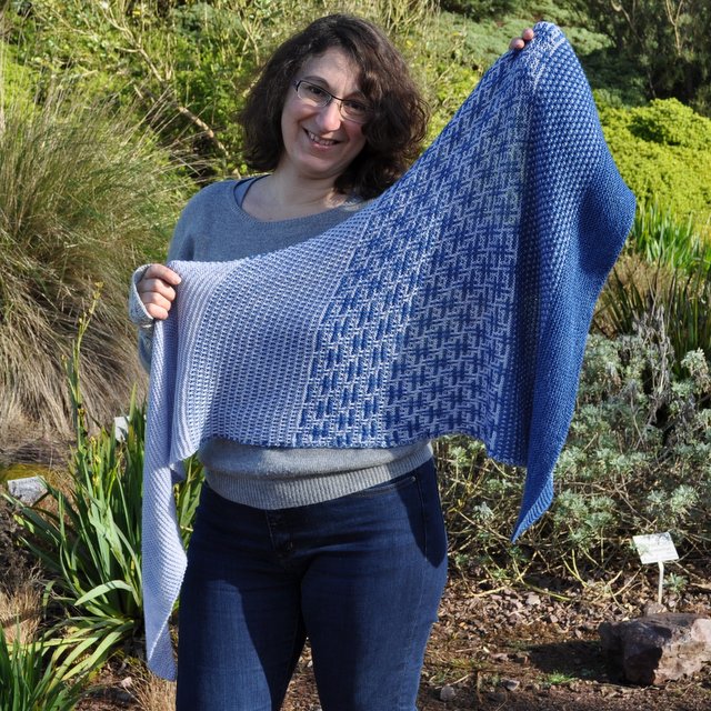 hashtag shawl knitting pattern mosaic