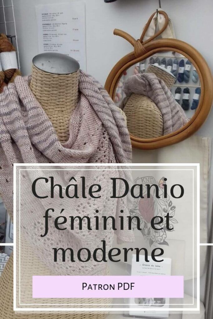 Châle Danio patron femme à télécharger - bilan tricot 2019