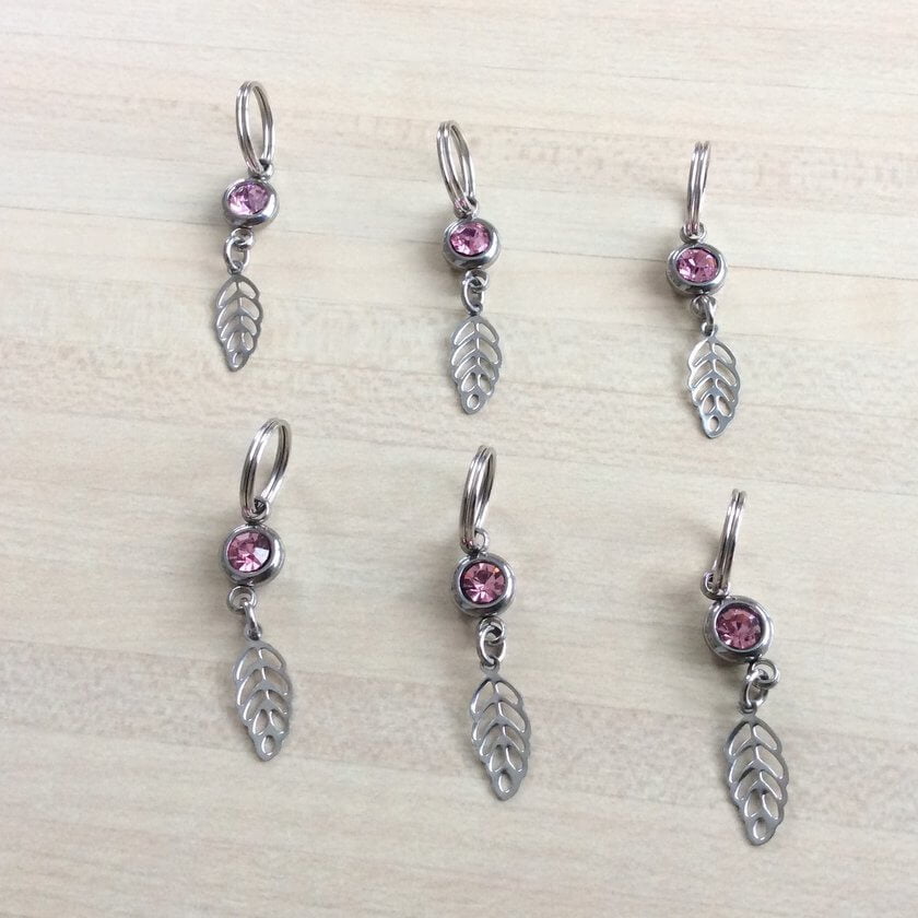anneaux marqueurs bijoux rose