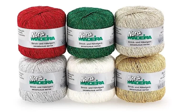 Fil métallisé pour crocheter