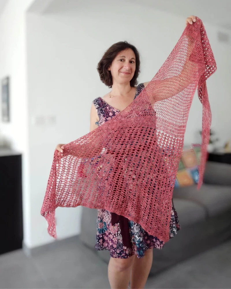 Tuto facile du châle au crochet et en dentelle Dame de Lotus