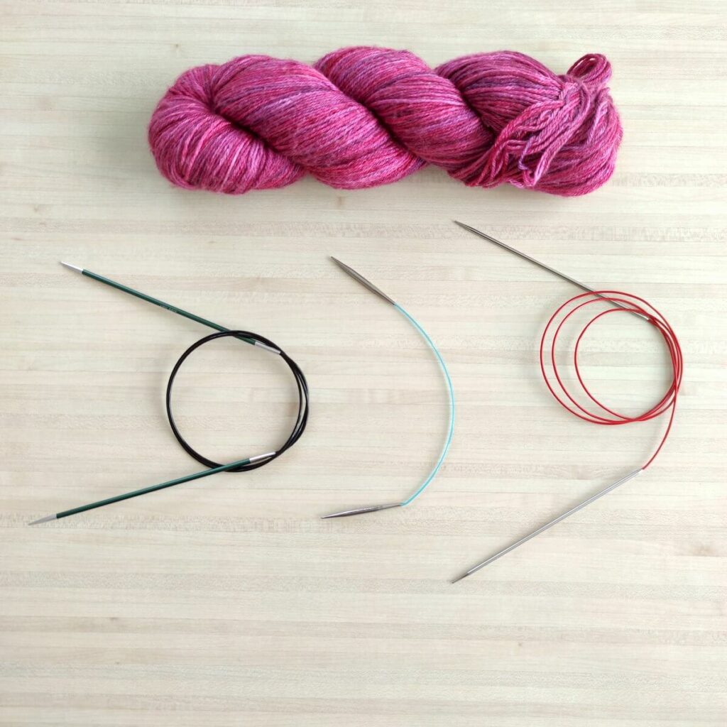 aiguilles circulaires fixes pour tricoter