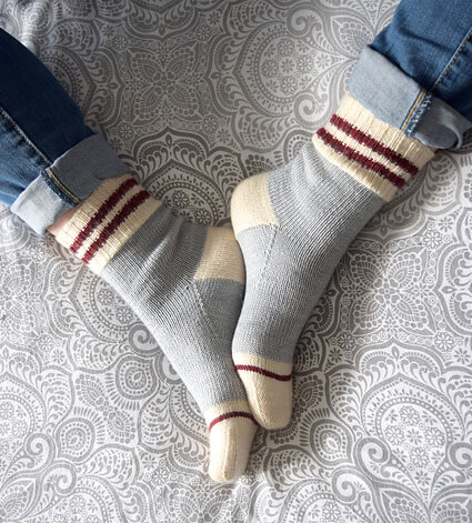 modèle de chaussettes pour utiliser des restes de laine, monday socks