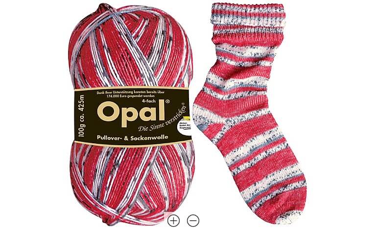 laine à chaussettes opal à motifs