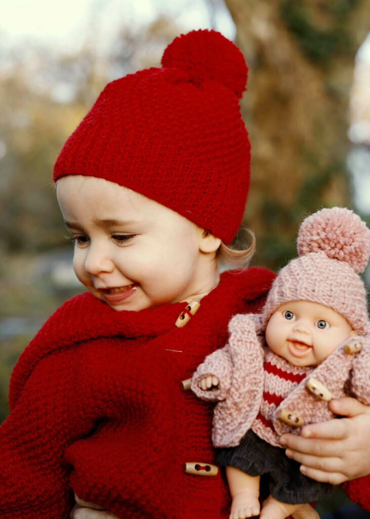 patrons tricot duo fille et poupée