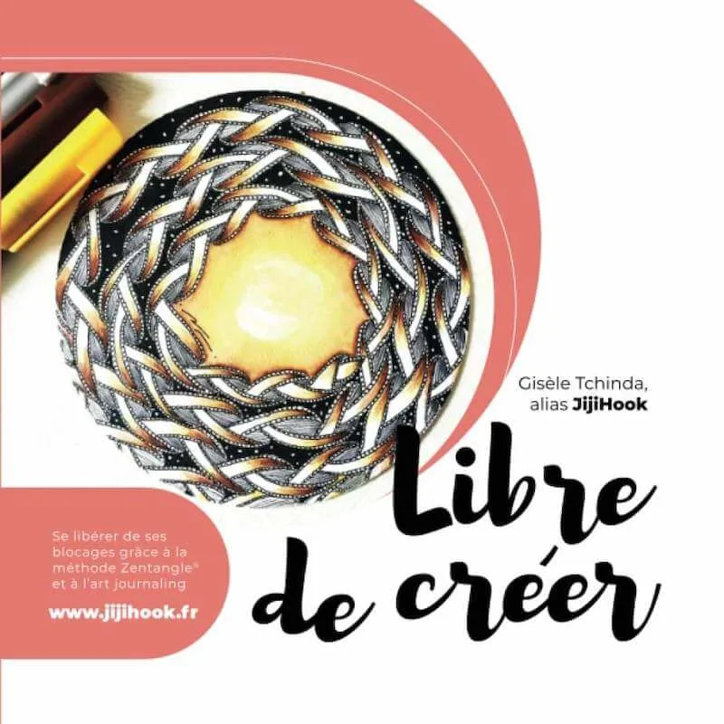 Livre sur le zentangle de jijihook, méthode pour dessiner