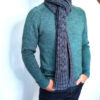 Patron de tricot pour tricoter cette jolie écharpe pour homme, un modèle d'Aglaé Laser
