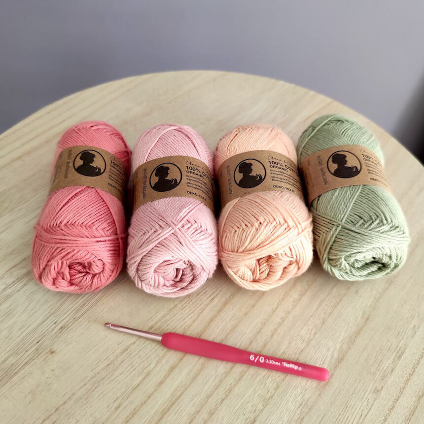 pelotes de coton pour crocheter des mandalas