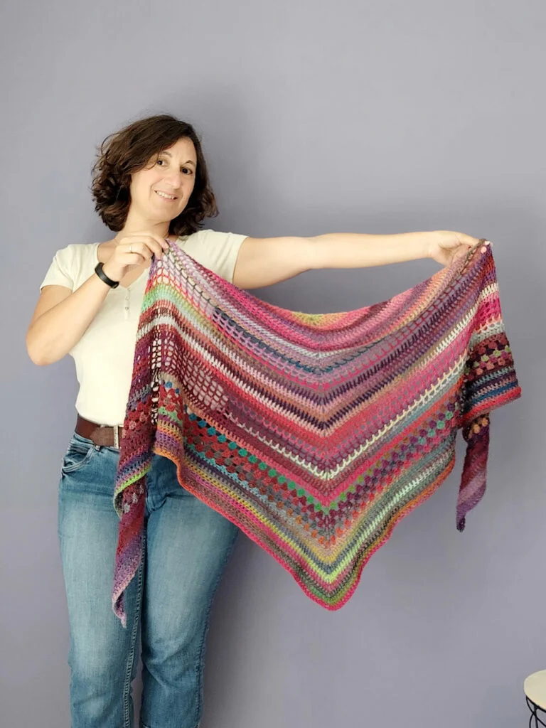 Tutoriel Chale au crochet facile, Florilège, un modèle pour apprendre le crochet