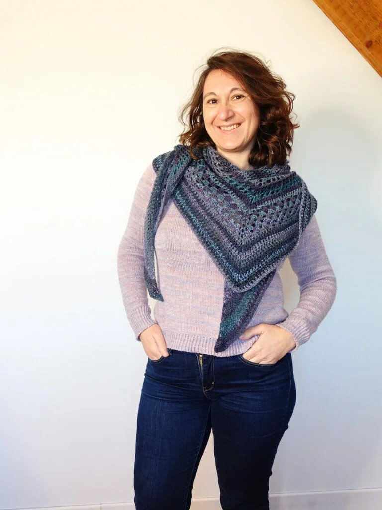 tuto pour faire un châle au crochet, Florilège, un modèle d'Aglaé Laser