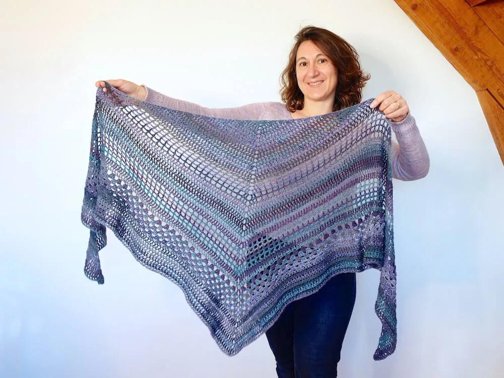 Tutoriel Chale au crochet facile, Florilège, un modèle pour apprendre le crochet