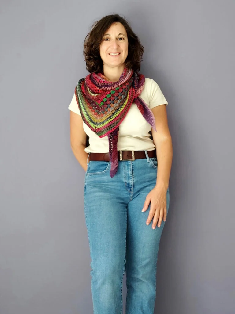 Tutoriel du châle Florilège, patron au crochet d'Aglaé Laser
