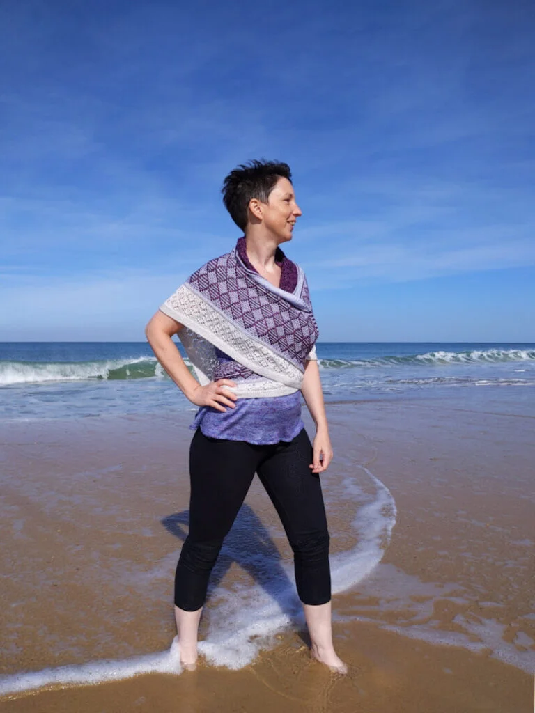Châle au tricot, porté comme dans la série Outlander