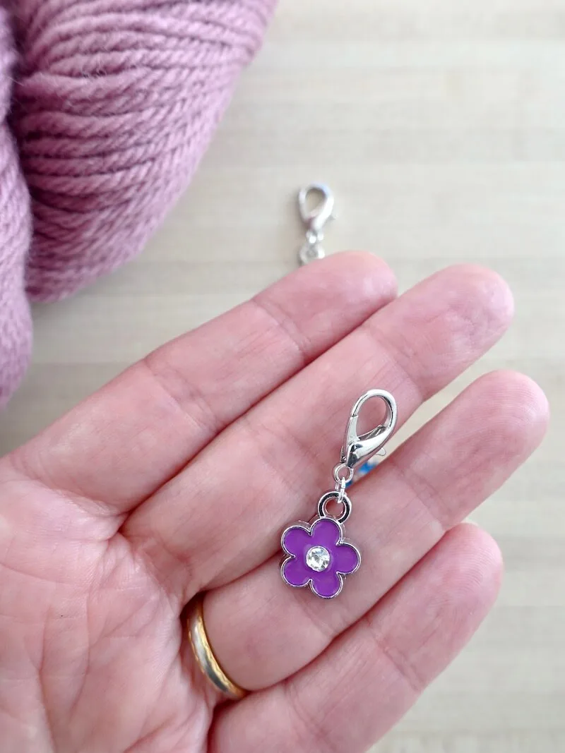 Marqueurs amovibles pour le crochet avec des fleurs