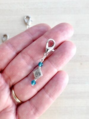 Marqueurs amovibles pour le tricot et le crochet, turquoise, aussi jolis que des bijoux