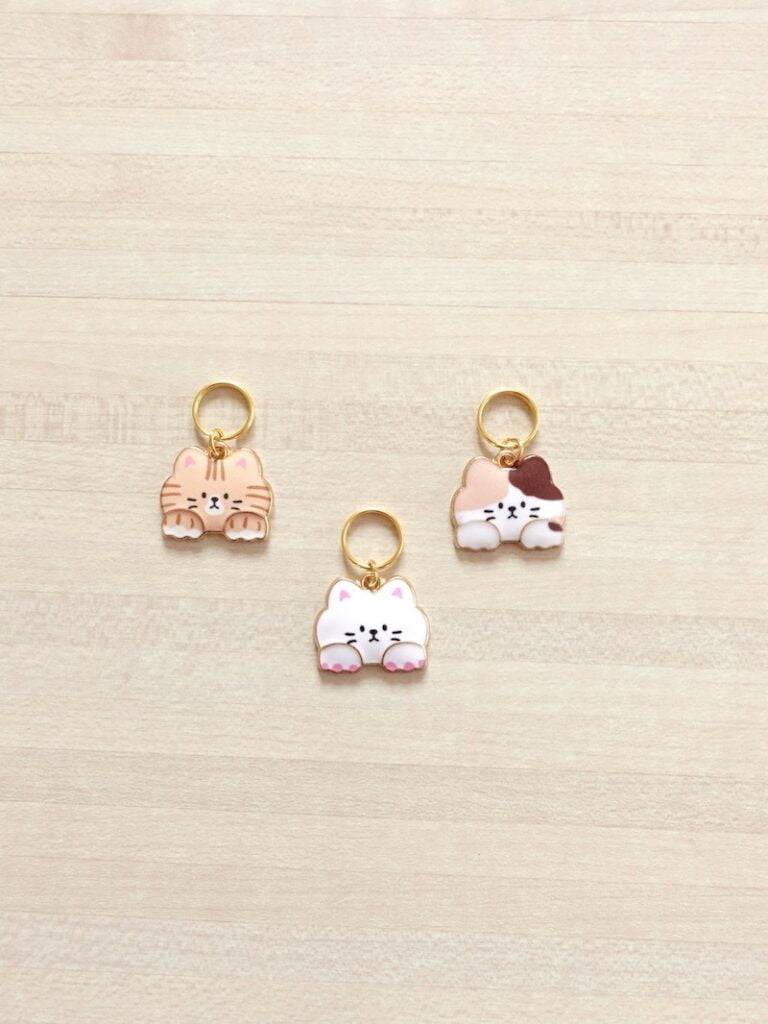 3 anneaux marqueurs de maille pour rendre son tricot plus facile. Pratiques pour se repérer quand on tricote des sections de dentelle ou un raglan