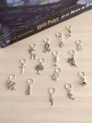 15 anneaux marqueurs pour tricoter avec Harry Potter