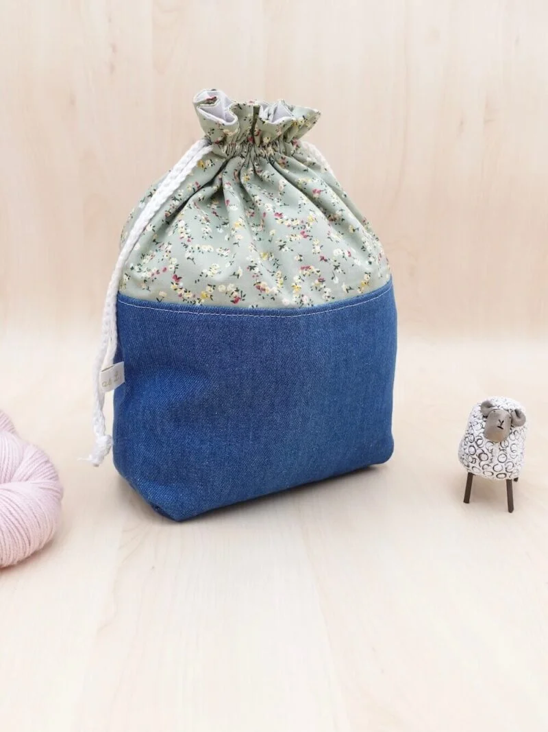 Sac pour transporter vos ouvrages tricot ou crochet en laine