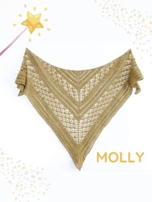 Châle au crochet Molly, un patron à crocheter avec diagramme et explications en français, modèle facile