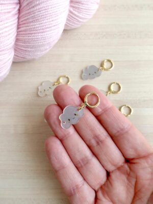 6 marqueurs de mailles, de jolis nuages pour accompagner votre tricot ou votre ouvrage au crochet