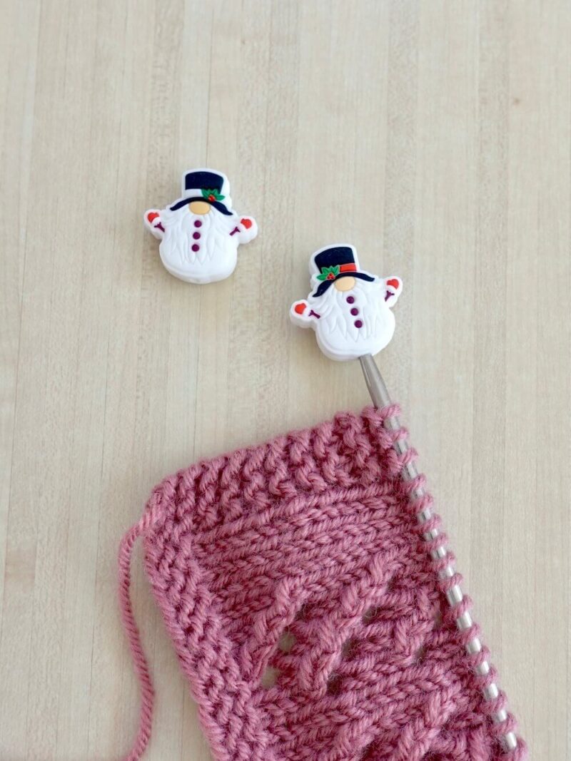 Embouts Gnomes de Noël, stoppeurs de mailles pour protéger les pointes de vos aiguilles à tricoter, accessoires pour le tricot, idée de cadeau pour tricoteuses