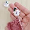 Embouts Gnomes de Noël, stoppeurs de mailles pour protéger les pointes de vos aiguilles à tricoter, accessoires pour le tricot, idée de cadeau pour tricoteuses