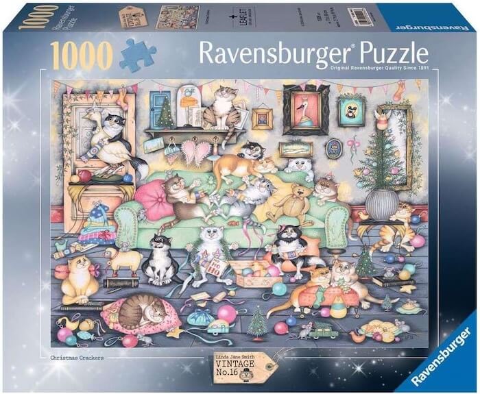 Puzzle comme cadeau de Noël avec des chats