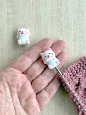 Embouts chats kawaï, stoppeurs de mailles pour protéger les pointes de vos aiguilles à tricoter, accessoires pour le tricot, idée de cadeau pour tricoteuses