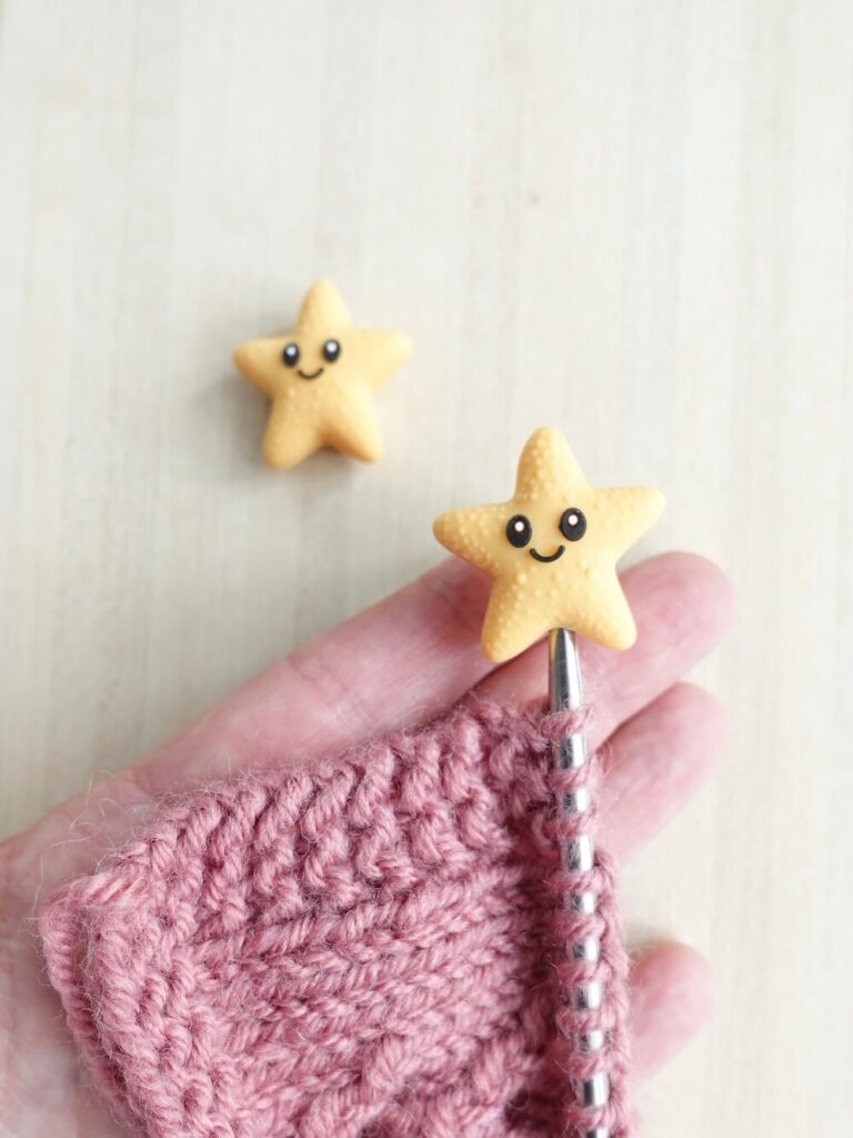 Embouts étoiles de mer, stoppeurs de mailles pour protéger les pointes de vos aiguilles à tricoter en été, accessoires pour le tricot, idée de cadeau pour tricoteuses