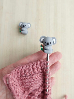 Embouts adorables koalas, stoppeurs de mailles pour protéger les pointes de vos aiguilles à tricoter, accessoires pour le tricot, idée de cadeau pour tricoteuses