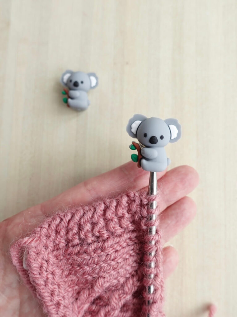 Embouts adorables koalas, stoppeurs de mailles pour protéger les pointes de vos aiguilles à tricoter, accessoires pour le tricot, idée de cadeau pour tricoteuses
