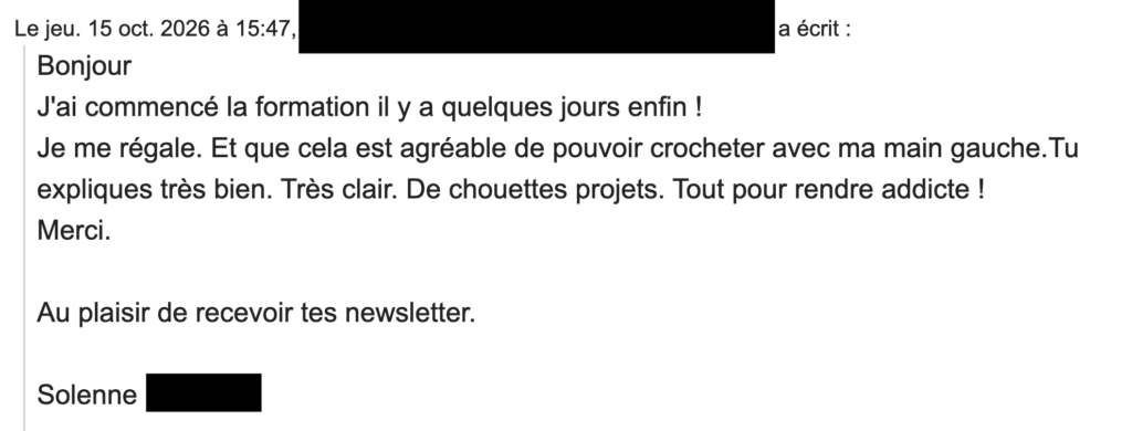 Apprendre le crochet quand on est gauchère